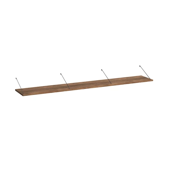 Brace shelf Walnut 1800 mm grey brackets