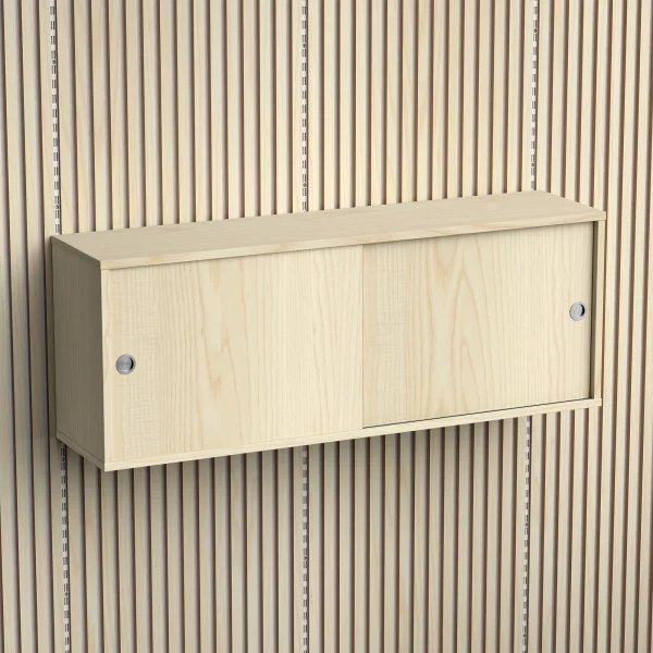 Brace wall cabinet Diamond Ash 1200 mm 2 sliding doors with Diamond Ash acoustic panels